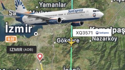 SunExpress’in Hamburg’tan Dalaman’a giden uçağı arıza nedeniyle İzmir’e indi 