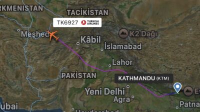 Katmandu’da Kalan THY’nin Airbus A330 Tipi Uçağı İstanbul’a geliyor