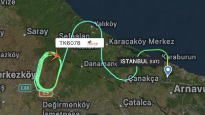 Umman’a giden uçak arıza nedeniyle İstanbul’a geri döndü. İniş ağırlığına