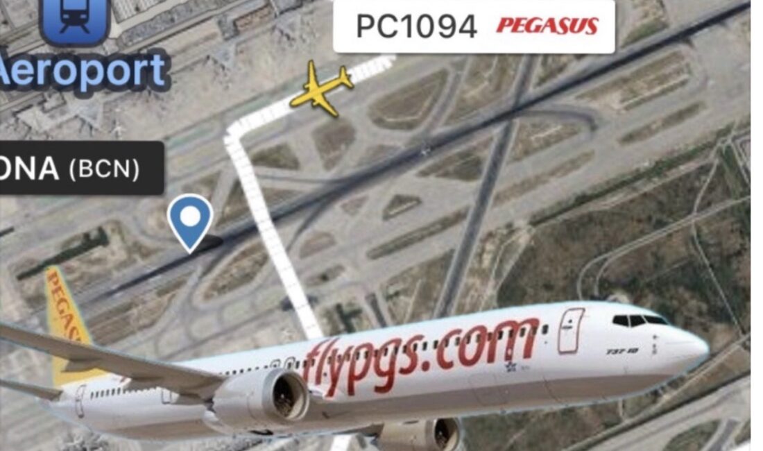 Pegasus Havayolları’nın dün Barcelona’dan İstanbul Sabiha Gökçen Havalimanı’na gerçekleştirmesi planlanan