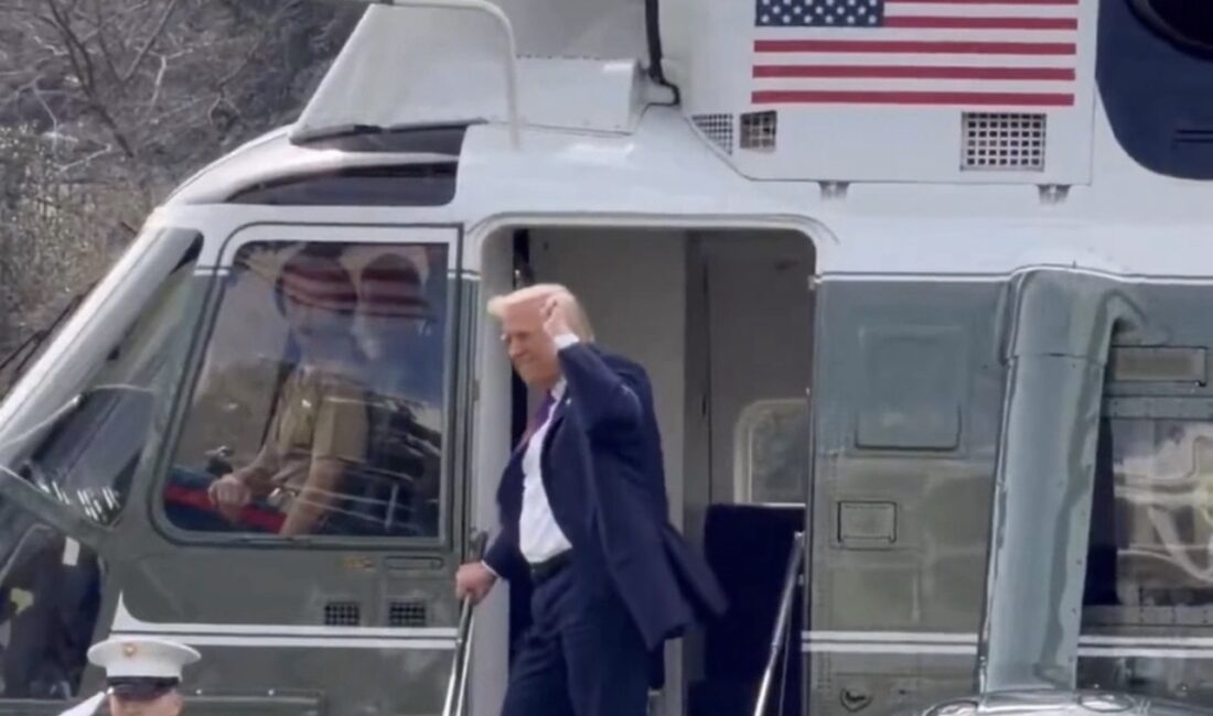 Trump’ın helikopteri yolcu uçağıyla yakın geçiş yaşadı Trump’ı taşıyan helikopter yolcu uçağıyla yakın geçiş yaşadı: FAA inceleme