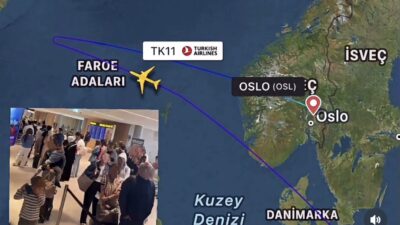 Türk Hava Yolları’nın (THY) dün İstanbul’dan New York’a hareket eden