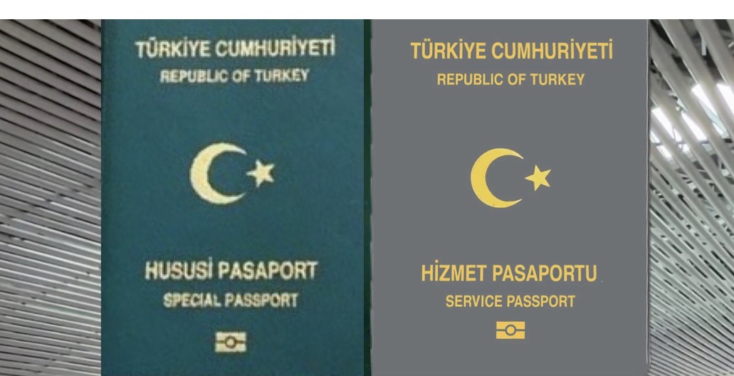 İçişleri Bakanlığı, hususi (yeşil) ve hizmet (gri) damgalı pasaport başvurularında