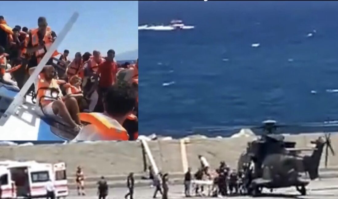 Girne açıklarında yolcu gemisi alabora oldu Girne açıklarında yolcu gemisi alabora oldu: Kurtarma çalışmaları devam ediyor