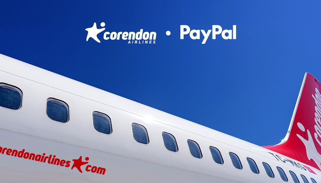 Corendon Airlines, bazı pazarlarda PayPal ile ödeme almaya başladı Dijital yolcu deneyimini geliştirmeye yönelik yatırımlarını sürdüren Corendon Airlines, uluslararası