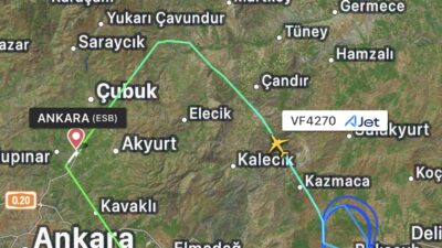 AJet’in bugün Ankara’dan Rize-Artvin’e giden uçağı geri döndü