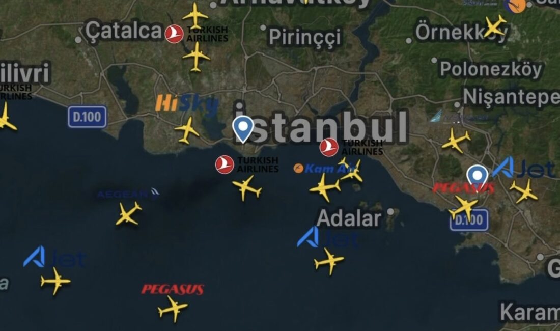 İstanbul’a inişteki bir uçağın pilotu, Avcılar sahilinden lazer ışığı tutulduğunu