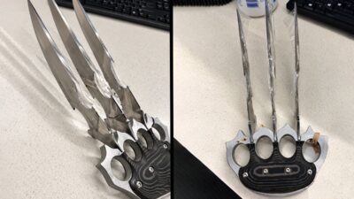 Görevliler X-Ray’de görünce dondu kaldı: ‘Wolverine’ tarzı pençe bıçaklarıyla uçağa