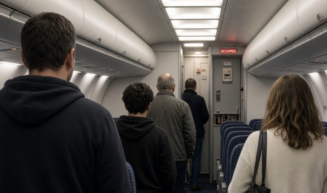 Uçuşta içen tuvalete koştu: Kapıda kuyruk oluştu, 2 tuvalet yetmedi China Southern Airlines’ın 1 Ağustos’taki Wuhan-Urumçi seferini yapan Boeing 737