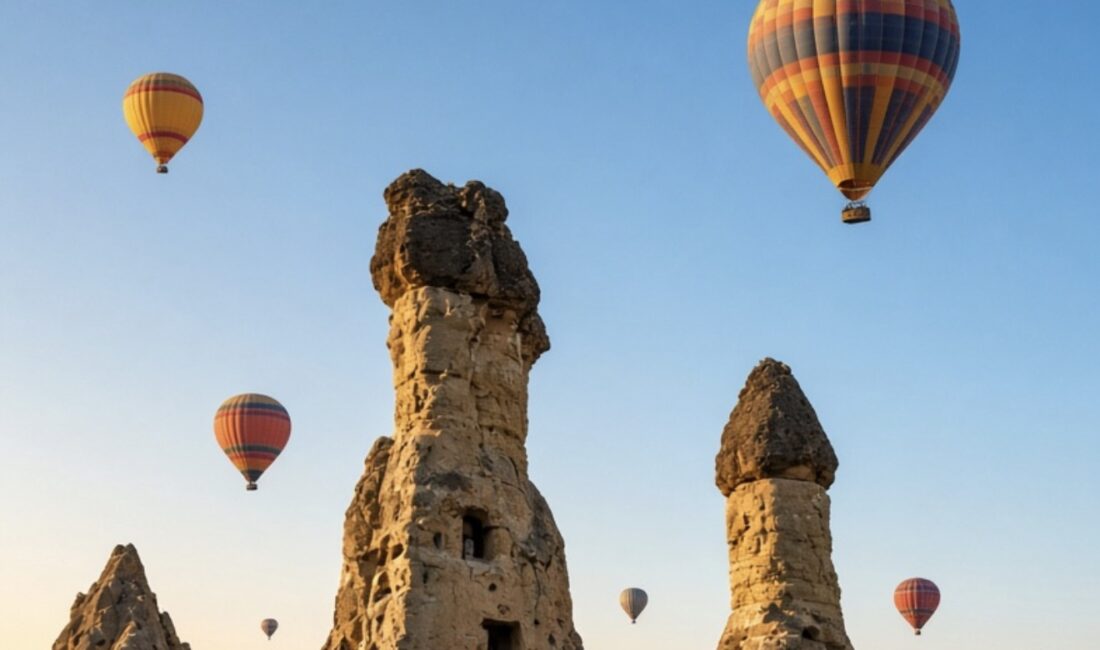 Nevşehir’in Göreme beldesinde, Göreme Açık Hava Müzesi girişinde peribacası çöktü.