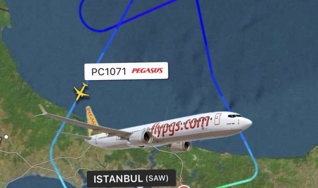 Pegasus’un Sabiha Gökçen-Kopenhag seferini yapan Airbus 321 tipi uçağı kuşa